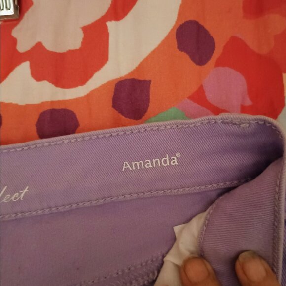 Gloria Vanderbilt Amanda Capris Purple, Sz 10, High Rise, Slimming,, Denim, New - Picture 5 of 5